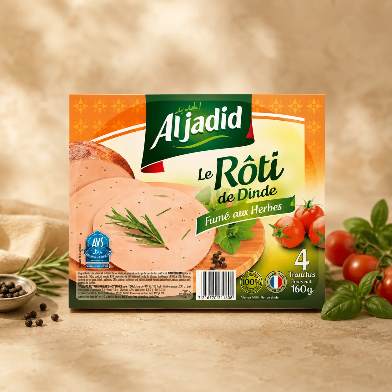 Rôti de dinde fumé aux fines herbes